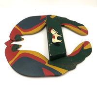 Fabulous Folk Art Wall Box with Birds and White Circus Horse