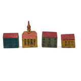 Antique Erzgebirge Houses and Churches - Set of Eight