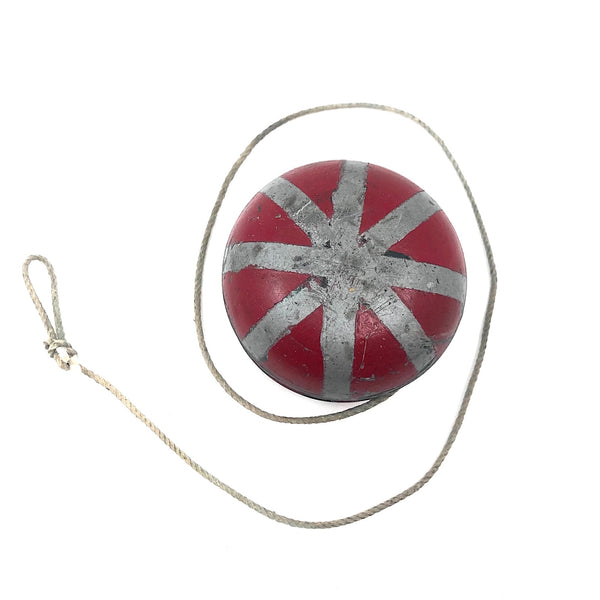 Great Old Hand-painted Red with Silver Star YoYo