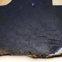 Blue and White Porcelain Enamel Old Street Sign Fragment: DO / ST.