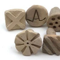 Handmade Clay Stamps - Lot of 9