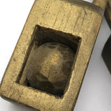 Gold Painted Old Linked Balls in Cages Whimsy