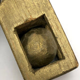 Gold Painted Old Linked Balls in Cages Whimsy