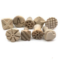 Handmade Clay Stamps - Lot of 9