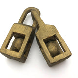 Gold Painted Old Linked Balls in Cages Whimsy