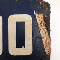 Blue and White Porcelain Enamel Old Street Sign Fragment: DO / ST.
