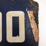 Blue and White Porcelain Enamel Old Street Sign Fragment: DO / ST.