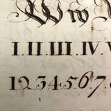 Augusta Hewlett's Stunning 1835-1847 Penmanship Notebook with Elaborate Alphabets and Family Records