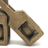 Gold Painted Old Linked Balls in Cages Whimsy