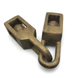 Gold Painted Old Linked Balls in Cages Whimsy