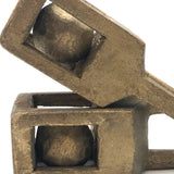 Gold Painted Old Linked Balls in Cages Whimsy