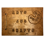 Carved Arts and Crafts Large Wooden Scrapbook