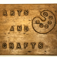 Carved Arts and Crafts Large Wooden Scrapbook