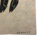 Alice Nanogak Signed Holman Stone Cut Print, c. 1970s