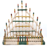 Fantastic Old Folk Art Picket Fence Wall Shelf with Perfect Patina