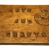 Carved Arts and Crafts Large Wooden Scrapbook