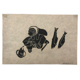 Alice Nanogak Signed Holman Stone Cut Print, c. 1970s