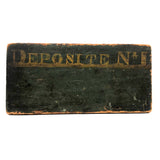 18th Century "Deposite No. 1" Painted Wood Panel