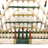 Fantastic Old Folk Art Picket Fence Wall Shelf with Perfect Patina