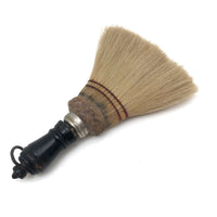 19th Century Clothes Brush with Velvet Covered Ferrule and Lacquered Turned Handle