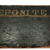 18th Century "Deposite No. 1" Painted Wood Panel