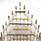 Fantastic Old Folk Art Picket Fence Wall Shelf with Perfect Patina