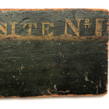 18th Century "Deposite No. 1" Painted Wood Panel