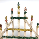 Fantastic Old Folk Art Picket Fence Wall Shelf with Perfect Patina