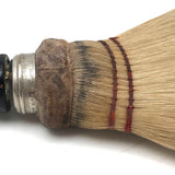 19th Century Clothes Brush with Velvet Covered Ferrule and Lacquered Turned Handle