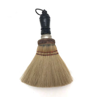 19th Century Clothes Brush with Velvet Covered Ferrule and Lacquered Turned Handle