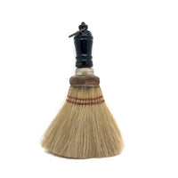 19th Century Clothes Brush with Velvet Covered Ferrule and Lacquered Turned Handle