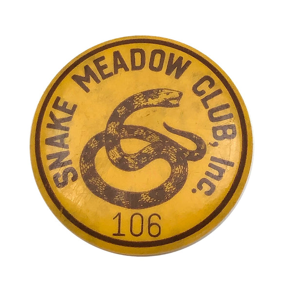 Snake Meadow Club Inc 3/4 Inch Vintage Pinback
