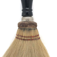 19th Century Clothes Brush with Velvet Covered Ferrule and Lacquered Turned Handle