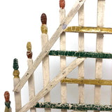 Fantastic Old Folk Art Picket Fence Wall Shelf with Perfect Patina