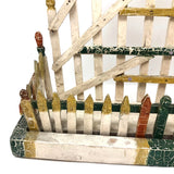 Fantastic Old Folk Art Picket Fence Wall Shelf with Perfect Patina
