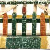 Fantastic Old Folk Art Picket Fence Wall Shelf with Perfect Patina