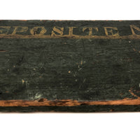 18th Century "Deposite No. 1" Painted Wood Panel