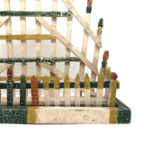 Fantastic Old Folk Art Picket Fence Wall Shelf with Perfect Patina