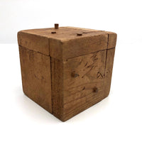 Charming Old Folk Art Puzzle Cube