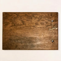Carved Arts and Crafts Large Wooden Scrapbook
