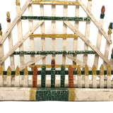 Fantastic Old Folk Art Picket Fence Wall Shelf with Perfect Patina