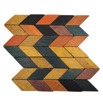 Old Handmade Wooden Parquetry Blocks with Great Color