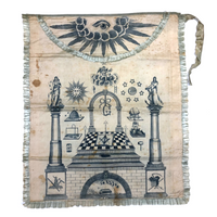 Very Rare, 1818 Early James T. Porter (Marked) Middletown, CT Masonic Grand Master Apron
