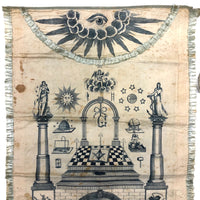 Very Rare, 1818 Early James T. Porter (Marked) Middletown, CT Masonic Grand Master Apron