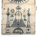 Very Rare, 1818 Early James T. Porter (Marked) Middletown, CT Masonic Grand Master Apron