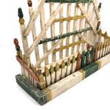 Fantastic Old Folk Art Picket Fence Wall Shelf with Perfect Patina