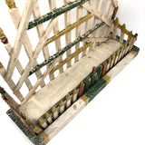 Fantastic Old Folk Art Picket Fence Wall Shelf with Perfect Patina