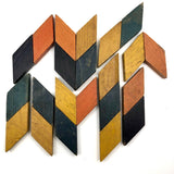 Old Handmade Wooden Parquetry Blocks with Great Color