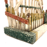 Fantastic Old Folk Art Picket Fence Wall Shelf with Perfect Patina