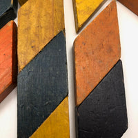 Old Handmade Wooden Parquetry Blocks with Great Color